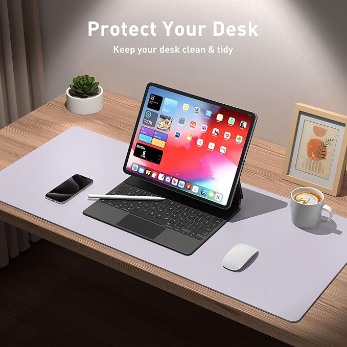 Aothia Large PU Leather Desk Pad Protector — view 4