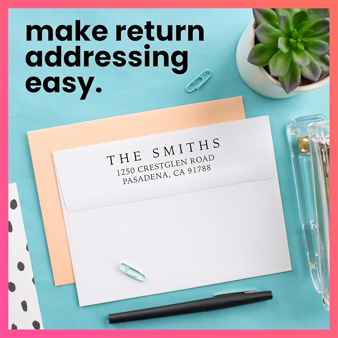 ExcelMark Personalized Return Address Stamp – Custom Self Inking Rubber Stamp — view 6