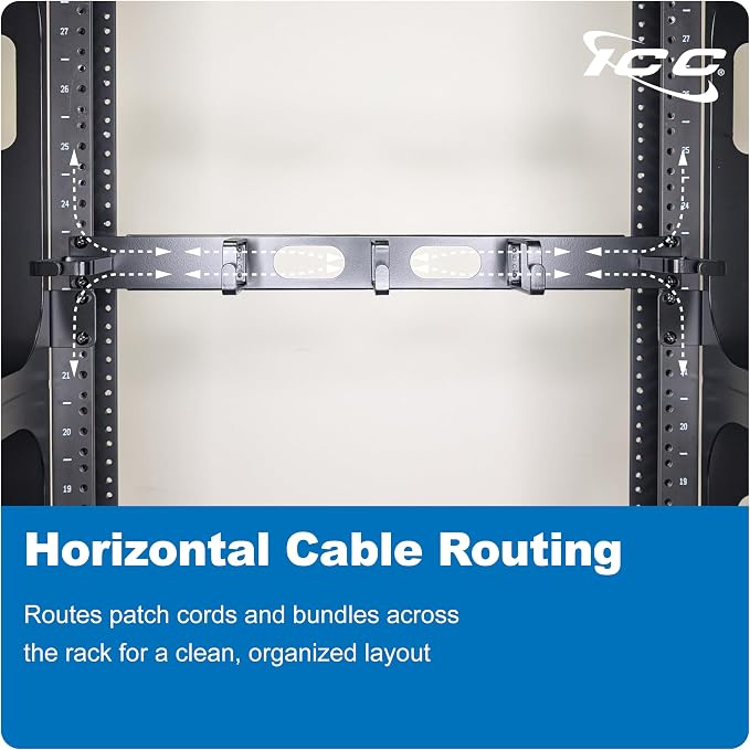 ICC 1U Ring Cable Manager Panel — view 2
