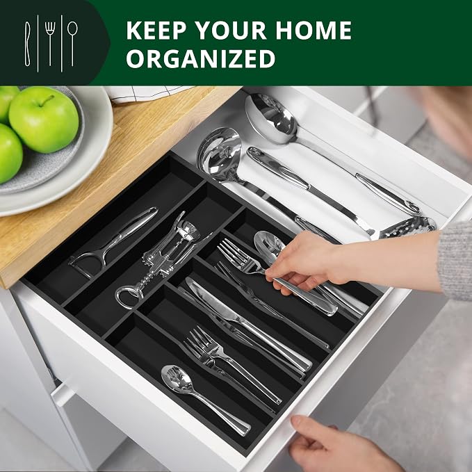 ROYAL CRAFT WOOD Luxury Bamboo Kitchen Drawer Organizer — view 3
