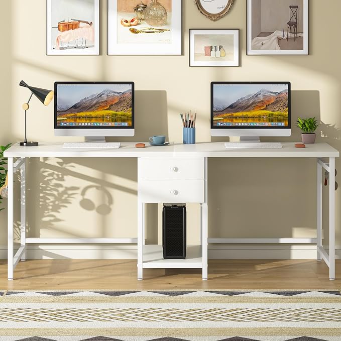Tribesigns 79 Inch Extra Long Double Desk — view 6