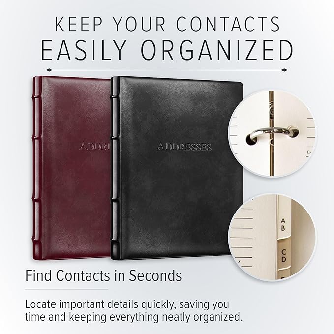 Gallery Leather Large Address Book — view 3