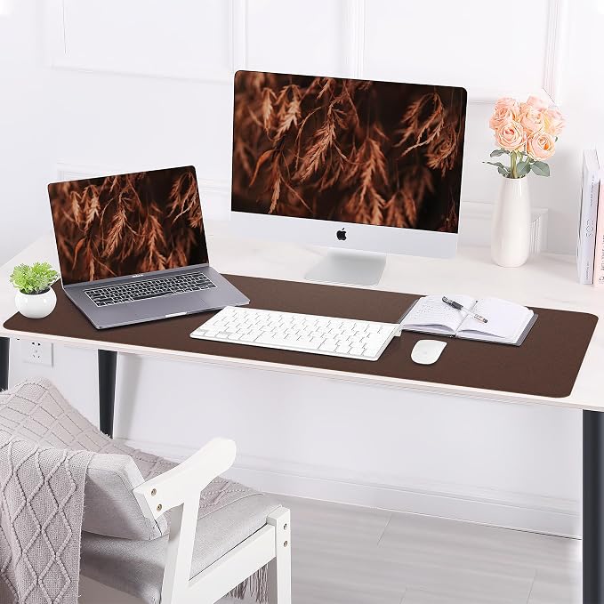 Leather Desk pad Protector, Large Desk mat — view 6
