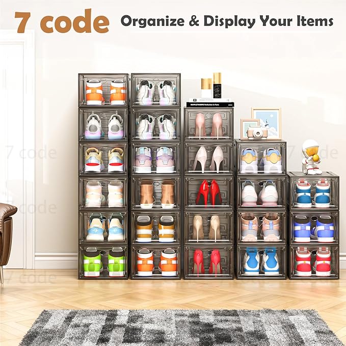 7 code Thicken & Sturdy Clear Shoe Storage Organizer — view 9
