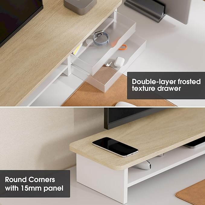 Fenge Monitor Stand, Dual Monitor Riser, 42.5inch Large Desk Computer Monitor — view 2