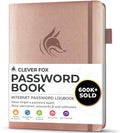 Clever Fox Password Book with alphabetical tabs. Internet Address Organizer
