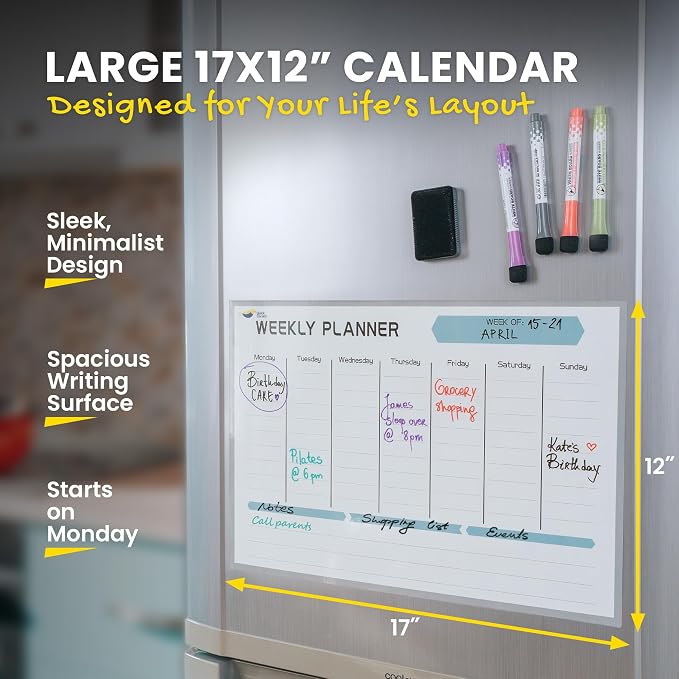 Magnetic Weekly Planner for Fridge — view 4