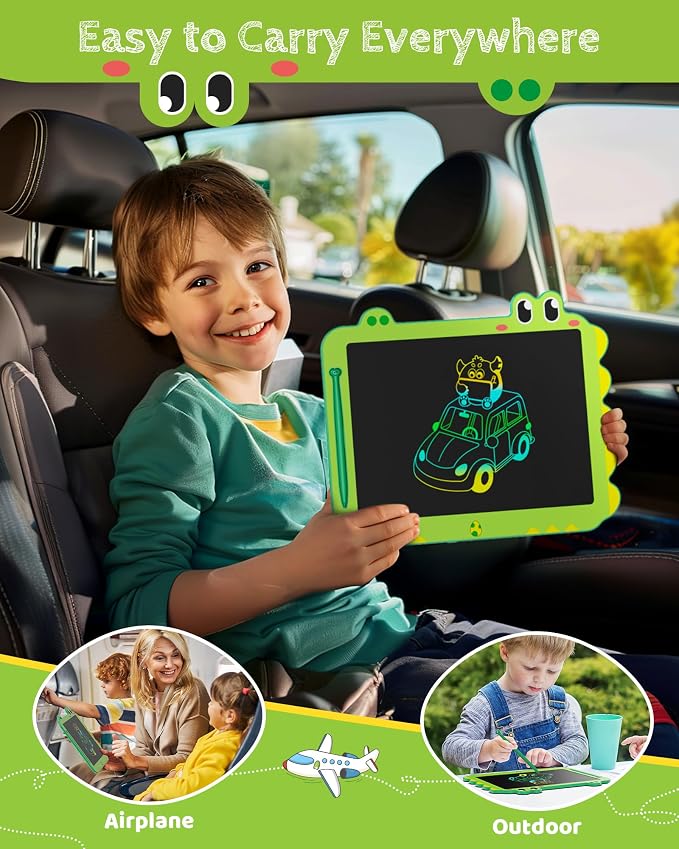 Kikapabi LCD Writing Tablet for Kids, 12 inch Dinosaur Doodle Board Toys Gifts — view 5