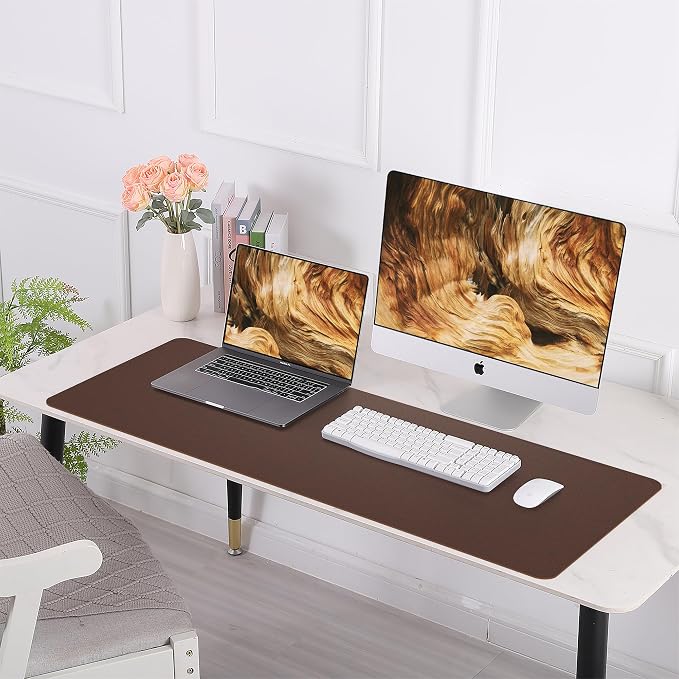 Leather Desk pad Protector, Large Desk mat — view 7