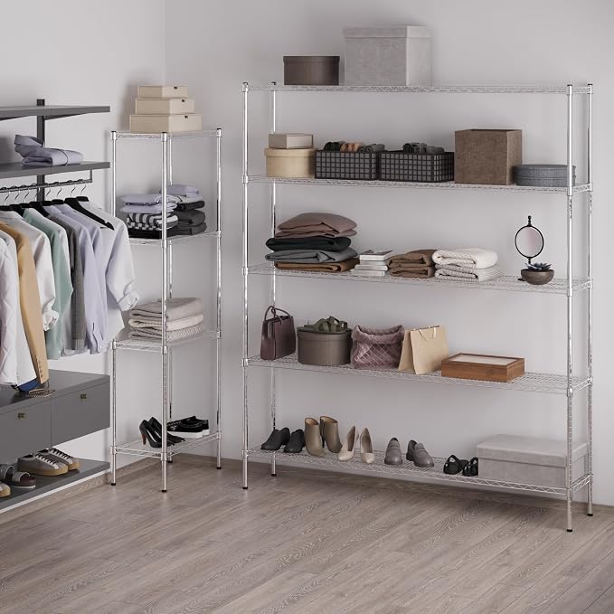 Regal Altair 14" Deep x 72" Wide x 86" Height Wire Shelving Kit | 5-Tier | NSF — view 5