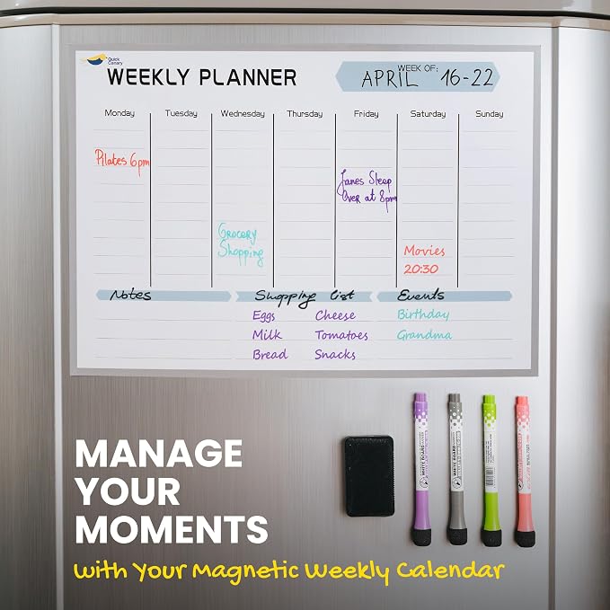 Magnetic Weekly Planner for Fridge — view 9