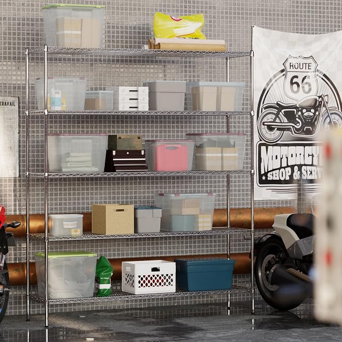 Regal Altair 18" Deep x 72" Wide x 86" Height Wire Shelving Kit | 5-Tier | NSF — view 6