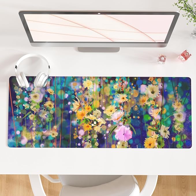 QIYI Large Desk Pad, Waterproof PU Leather Mouse Pad