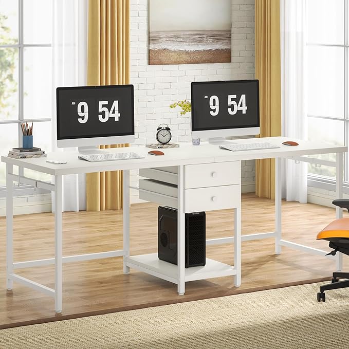 Tribesigns 79 Inch Extra Long Double Desk — view 5