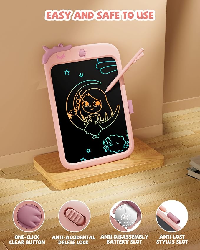 10 Inch Writing Tablet for Kids, Unicorn Toys Gifts for Girls Aged 3-5 — view 2