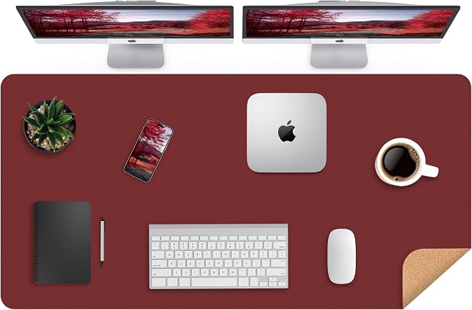 Desk Mat 47" x 23.7" Leather Desk Pad Protector