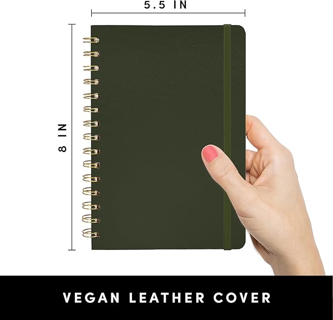 PAPERAGE Lined Spiral Journal Notebook, 3 Pack, 160 Pages, Medium 5.5 inches x — view 2
