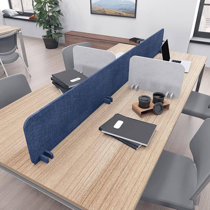 Escape 12" Freestanding Desk Divider | Eco-Friendly Acoustic Privacy Screen |