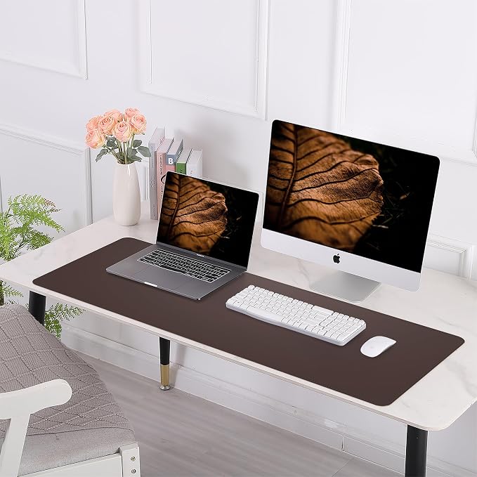 Leather Desk pad Protector, Large Desk mat — view 6