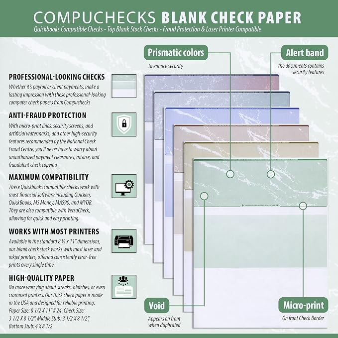 Compuchecks Top Blank Check Paper — view 4