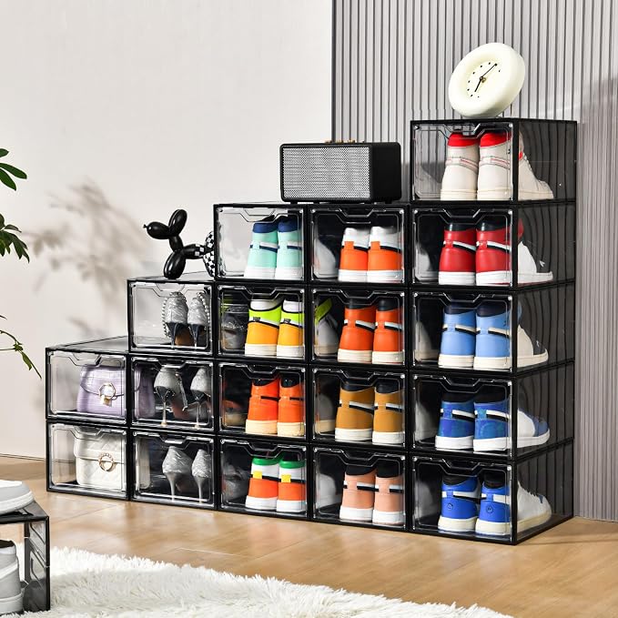 Stebopum 12 Pack Stackable Shoe Storage Organizer — view 6