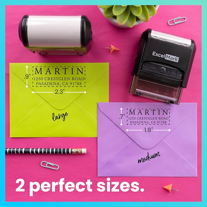 ExcelMark Personalized Return Address Stamp – Custom Self Inking Rubber Stamp — view 4