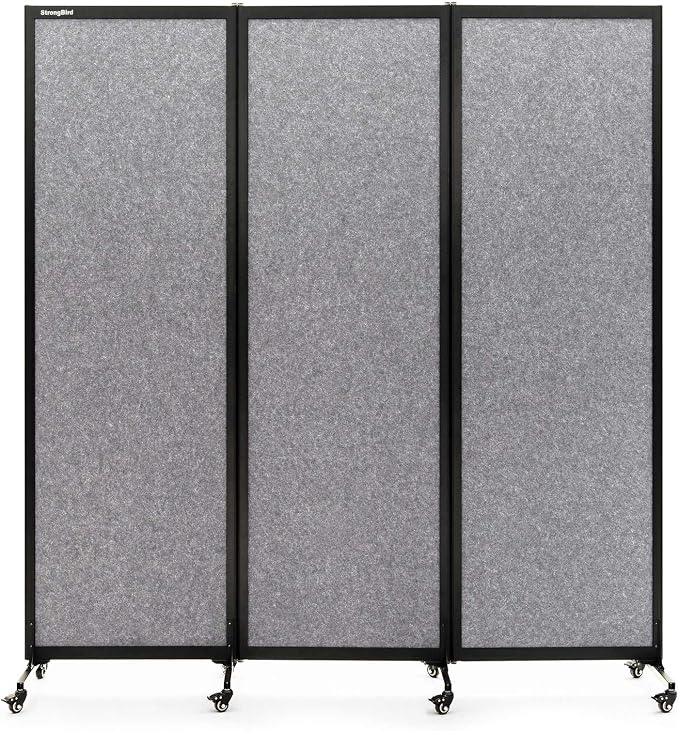 Upgrade Version Room Partition and Divider, Freestanding Rolling Dividers