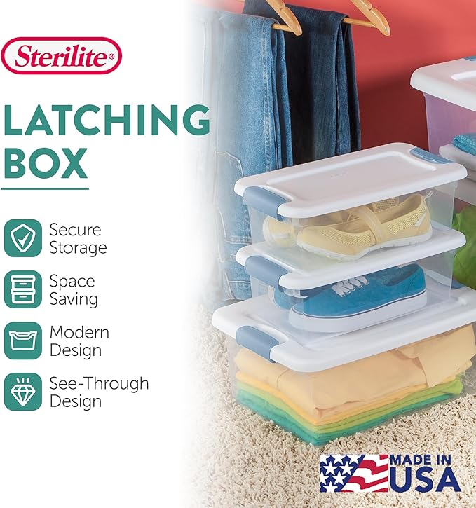 Sterilite 48-Pack Latching Box, Under Bed Storage Bins — view 3