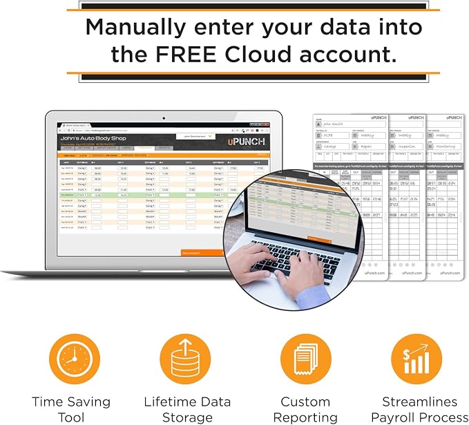 uPunch HN4500 Advanced Calculating Time Clock Bundle — view 7