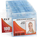 Mifflin-USA Card Protector Quick Load Horizontal No Zipper Name ID Badge Holder