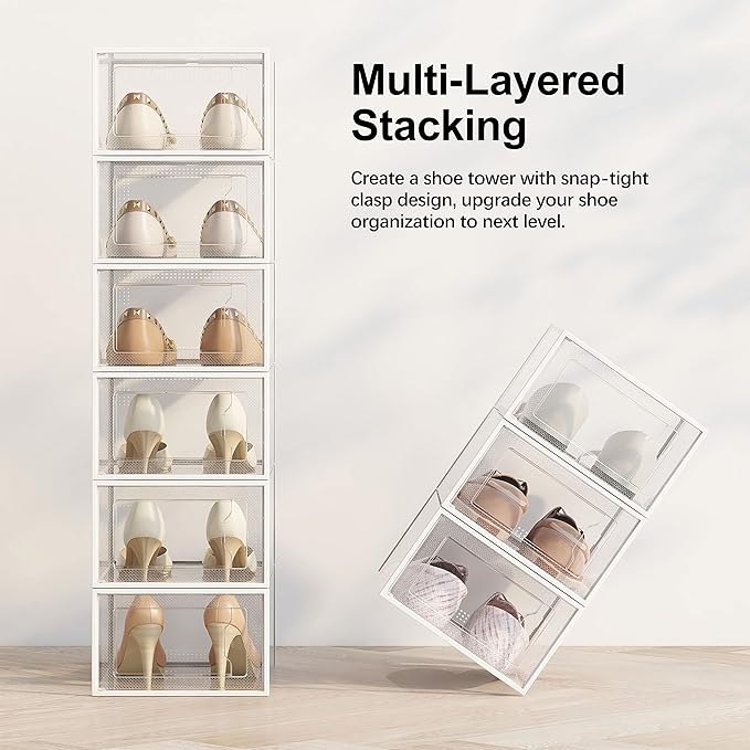 SEE SRPING XX-Large Shoe Storage Box Fit Size 14, Shoe Rack Sneaker Containers — view 3