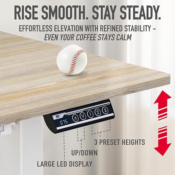 SHW 40-Inch Electric Height Adjustable Standing Desk — view 7