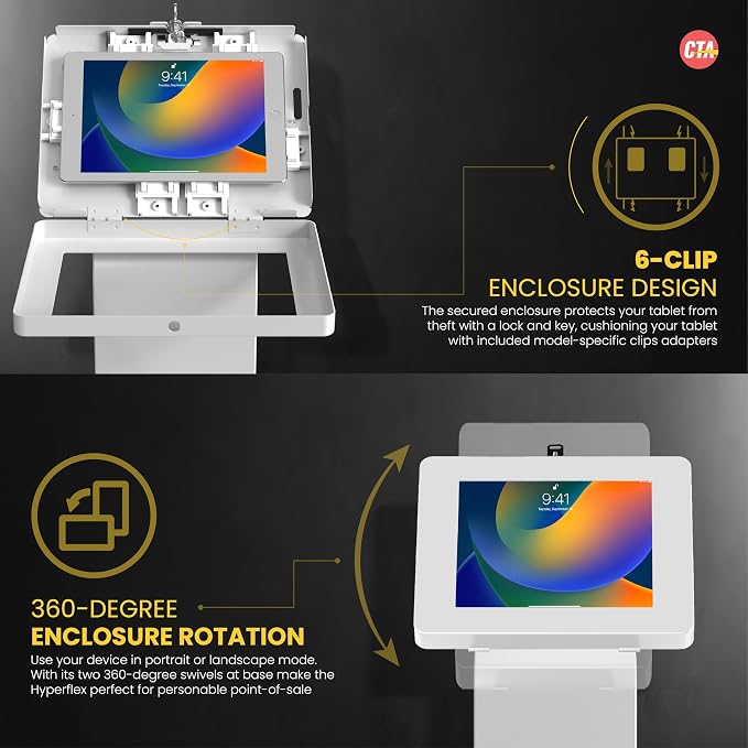 Locking Floor Stand – CTA Premium Locking Support Base Kiosk — view 5