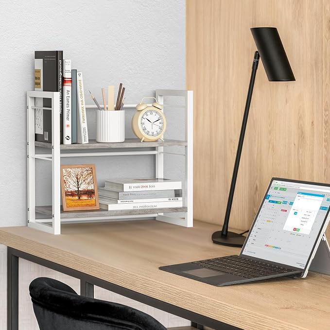 ART-GIFTREE Office Desk Shelf Organizer, Wood Desktop Bookshelf Supplies — view 5