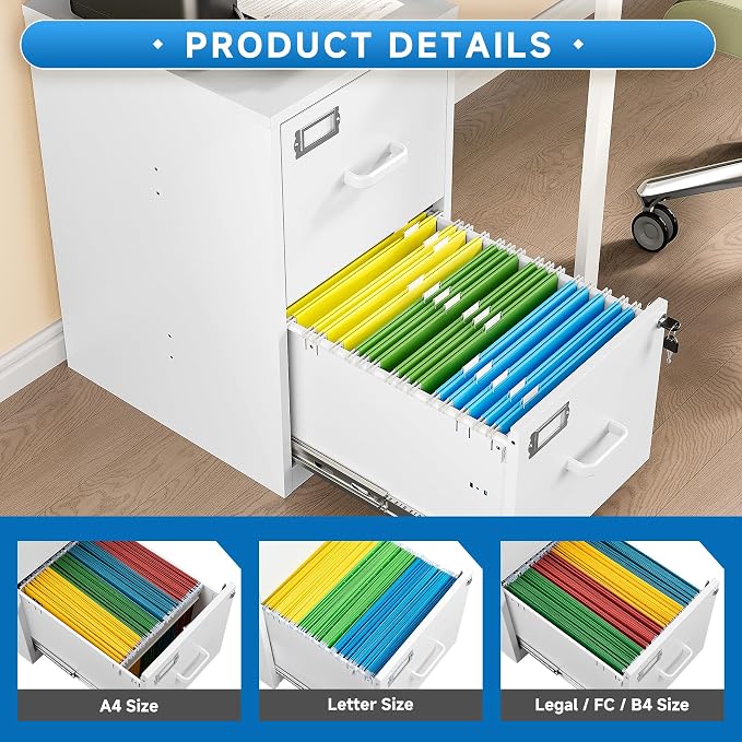 BYNSOE 2 Drawer File Cabinet — view 5
