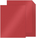 100 Sheets Red Shimmer Cardstock 8.5 x 11 Red Paper, Goefun 80lb Card Stock
