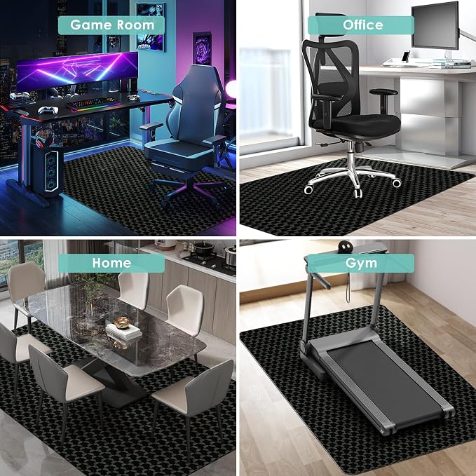 Vicwe Office Chair Mat for Hardwood Floor, Gaming Chair Mat for Hardwood — view 6