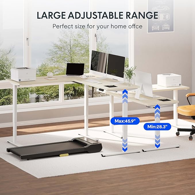 FLEXISPOT L Shaped Standing Desk, 63 x 55 Inch Electric Height Adjustable — view 9
