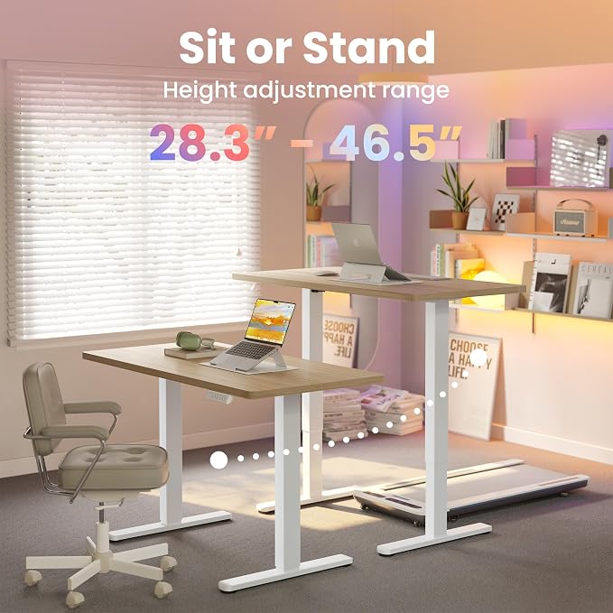 HUANUO 43 x 24 inch Electric Standing Desk Adjustable Height, 4 Memory Height — view 5