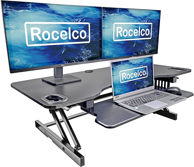 Rocelco 45" Height Adjustable Standing Desk Converter — view 4