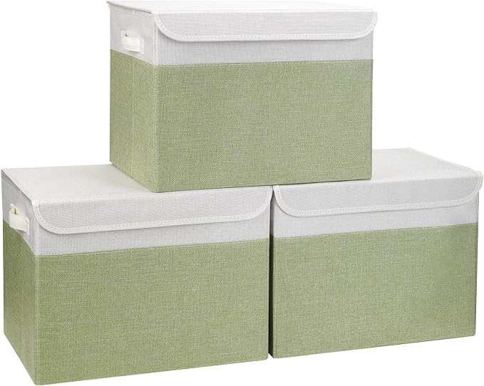 Large 17" 42 Quarts Collapsible Stackable Storage Bins