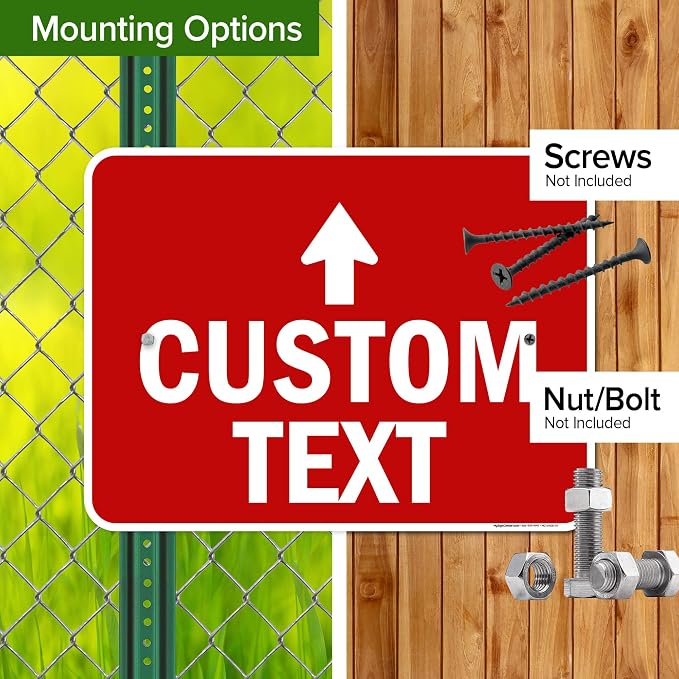 Custom Arrow, Custom Directional Sign, Up Arrow, 18x24 Inches, Rust Free .063 — view 5
