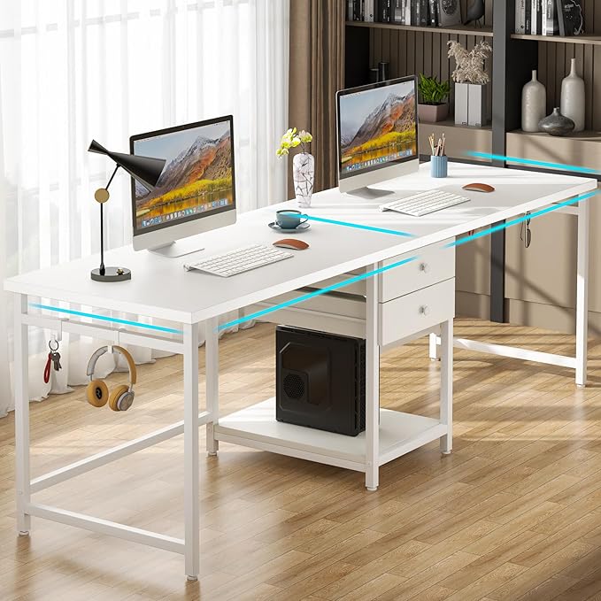 Tribesigns 79 Inch Extra Long Double Desk — view 4