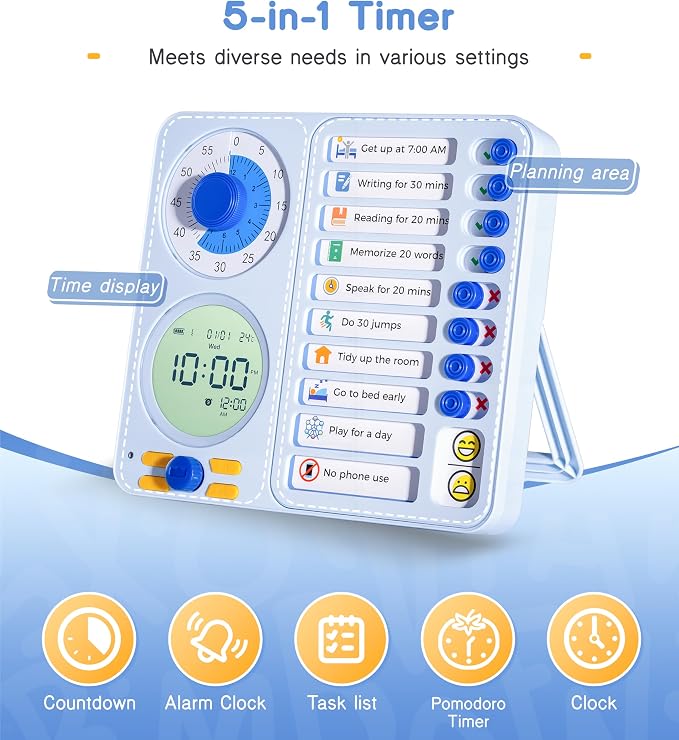 3-in-1 Visual Timer Task Timer — view 2