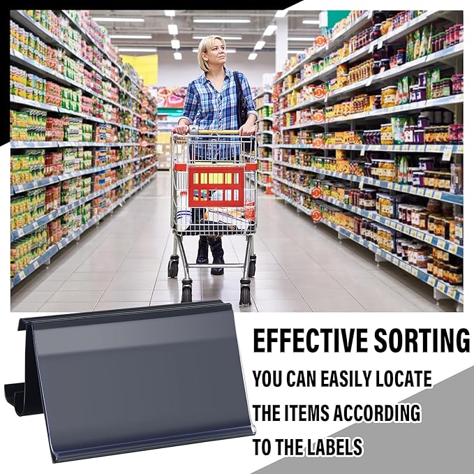 Kathfly 100 Pcs Wire Shelf Label Holders Compatible — view 5