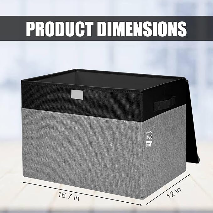 Large 17" 42 Quarts Collapsible Stackable Storage Bins — view 2