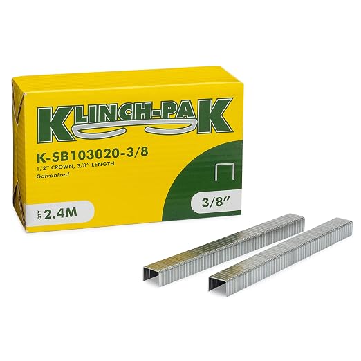 Klinch-Pak K-SB103020-3/8, 1/2 Inch Wide by 3/8 Inch Leg Length Heavy-Duty