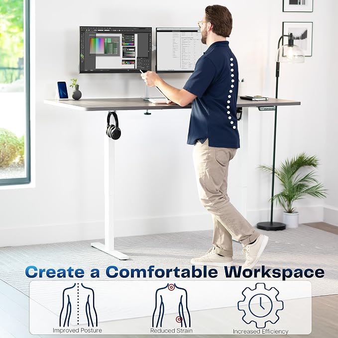 VIVO Electric 71 x 36 in Standing Desk, Memory Height Adjustment, 1B Series — view 4