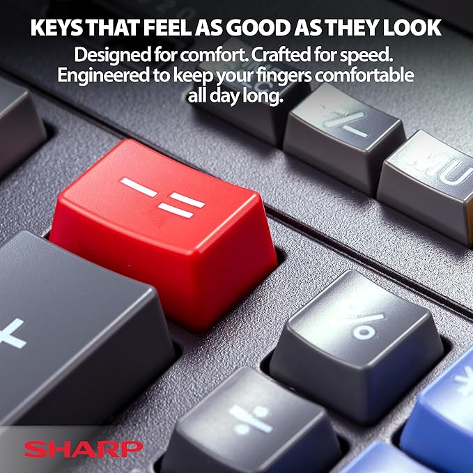 Sharp 12-Digit Print Calculator Desktop Size Adding Machine, Large Easy-to-Read — view 6