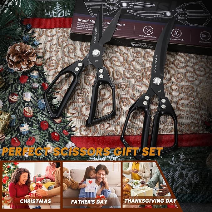 HUUSK Kitchen Scissors Set Black — view 7